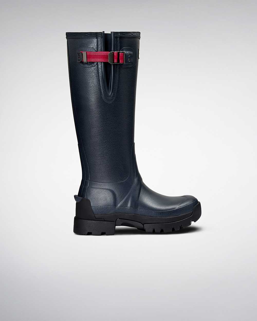 Hunter Women's Balmoral Side Adjustable 3mm Neoprene Short Wellington Boots Navy,DUVP54930